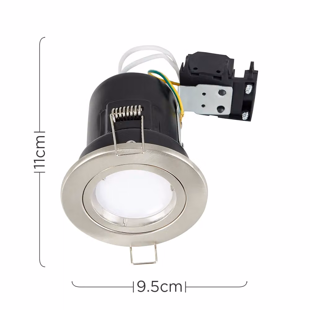 ValueLights Twist Fire Rated LED Ceiling Downlight Fitting, 4 Pack, Chrome – 3
