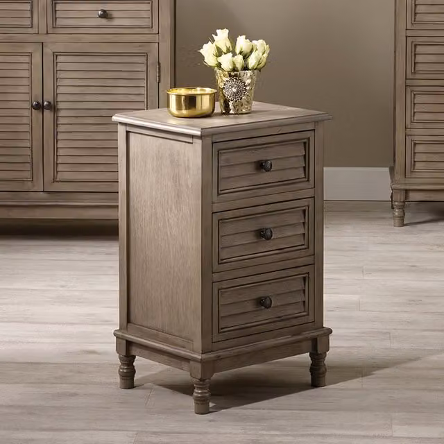 Pacific Lifestyle Classic Pine 3 Drawer Unit in Brown and Orange