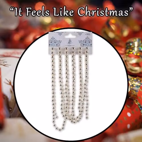 VFM e-Store 2.75 m Gold Round Plastic Bead Chain Christmas Decoration – 6
