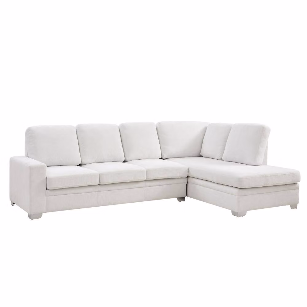 Home Detail Alcott L-Shape Corner Sofa, Right Hand Facing, Cream Fabric – 2