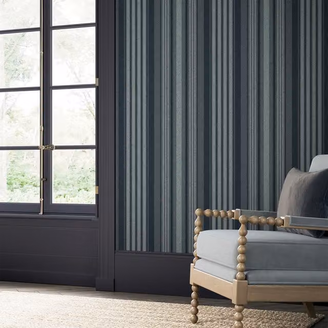 A.S. Création Superfresco Easy Loom Stripe Wallpaper in Blue