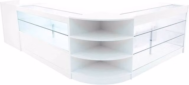 Monstershop Theia LED Shop Counter Set K1500, C1500, TB60 & LM60 in White – 1
