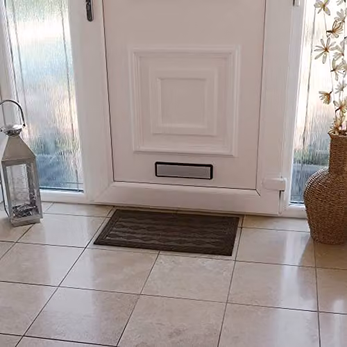 JVL Knit Rubber Backed Indoor Doormat, Brown, W: 40 cm, D: 60 cm – 6