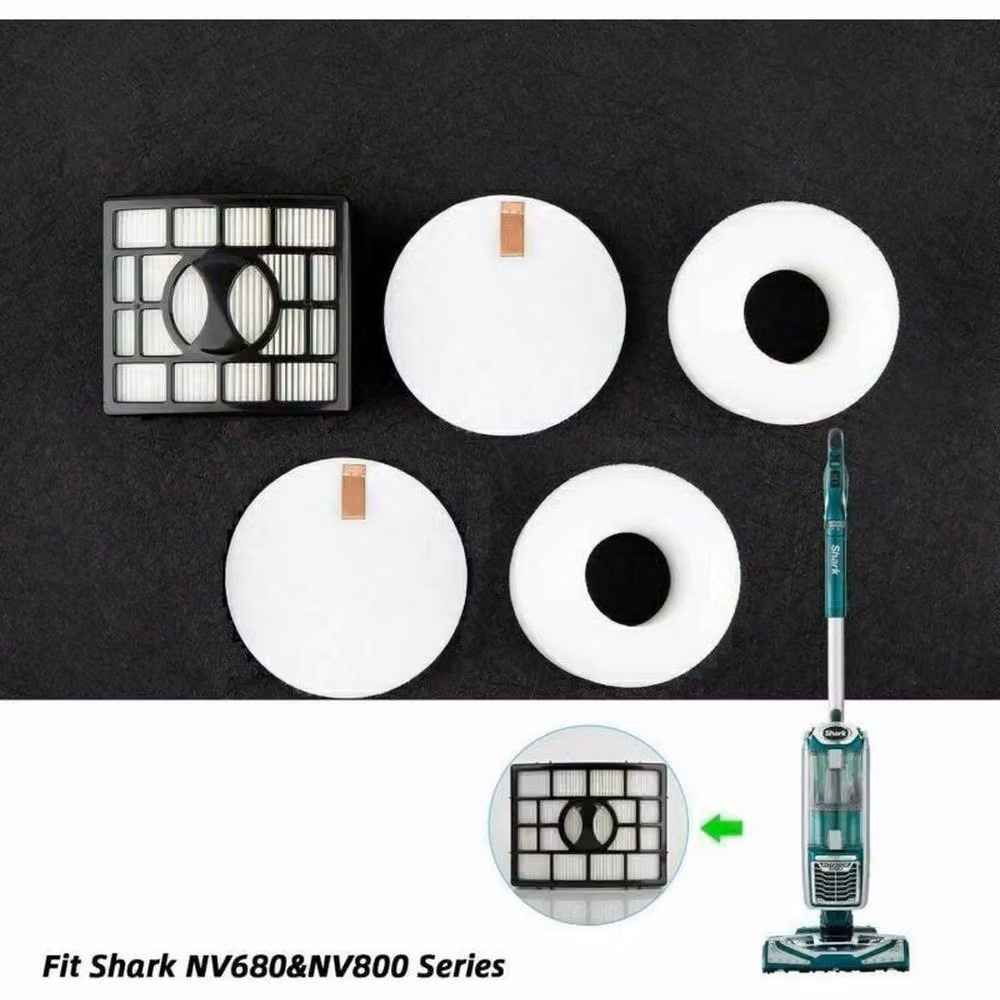 SPETLEK Vacuum Filter Kit for Shark NZ801UKT, 10 Pieces, White – 5