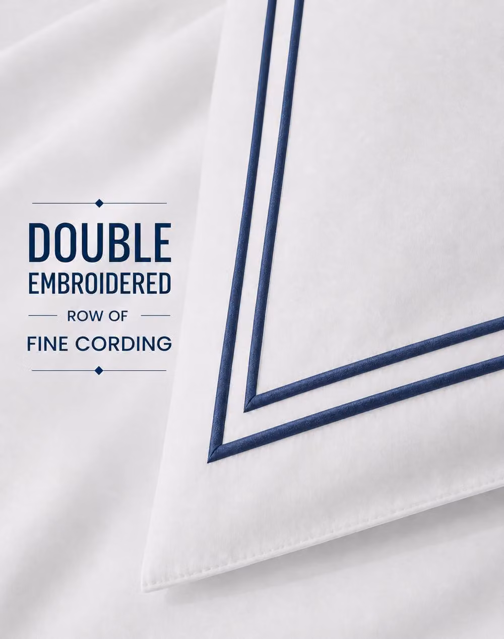 Pamposh 800TC Egyptian Cotton Single Cord Embroidered Duvet Cover Set in White – 3