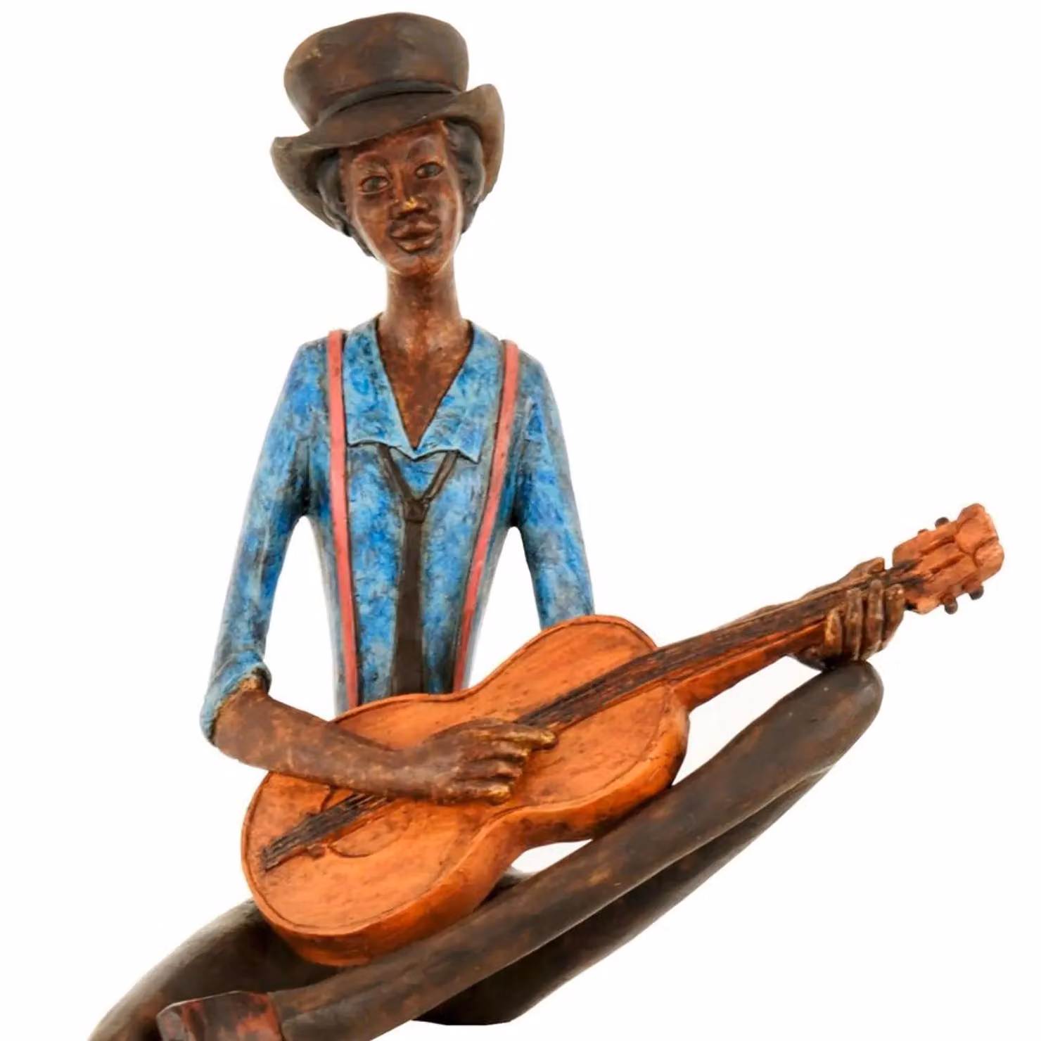 Hill Interiors Jazz Band Strings Guitar Tabletop Ornament in Brown – 2