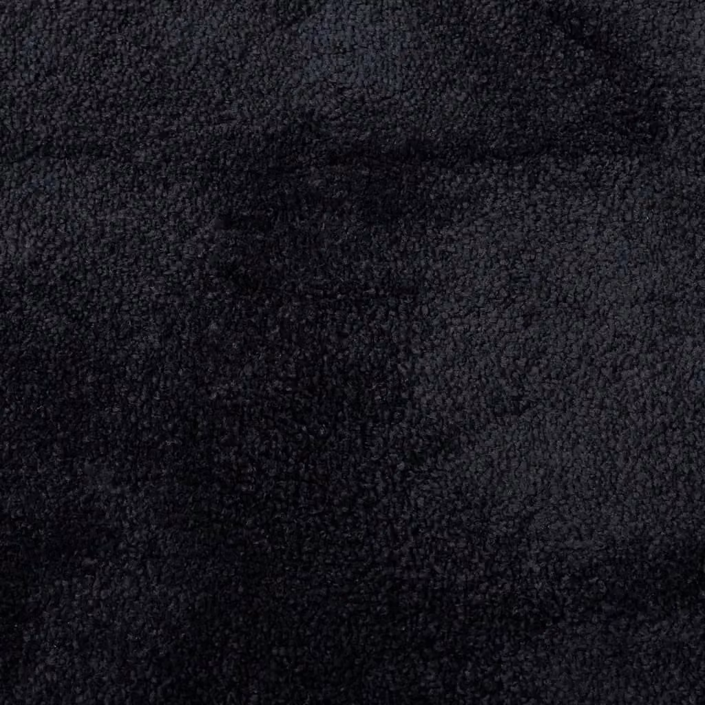 Berkfield Home OVIEDO Square Short Pile Rug, Black, W/D/H: 120 x 120 x 0 cm – 1