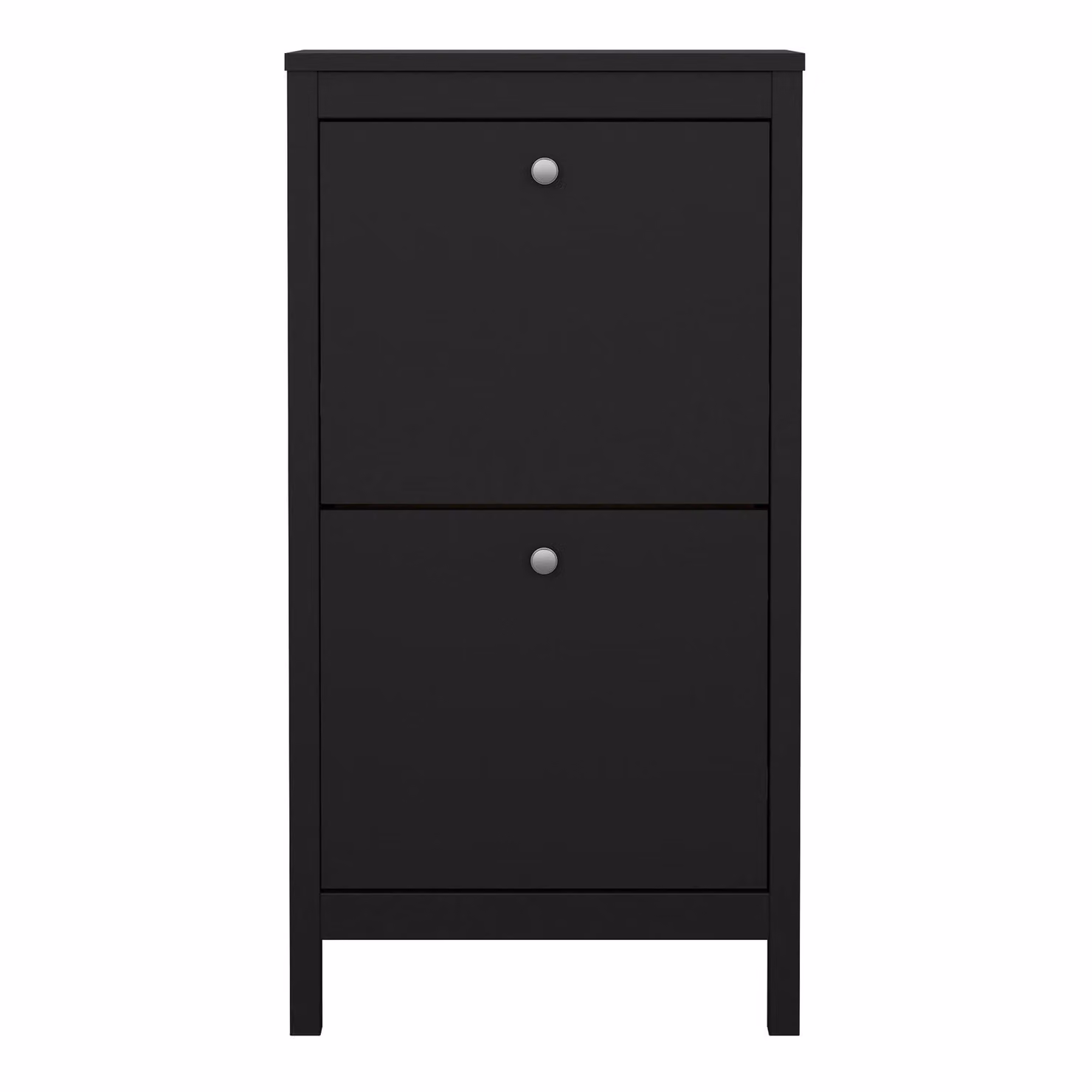 Furniture To Go Madrid Modern Black Matt Shoe Cabinet with 2 Tilting Compartments – 2