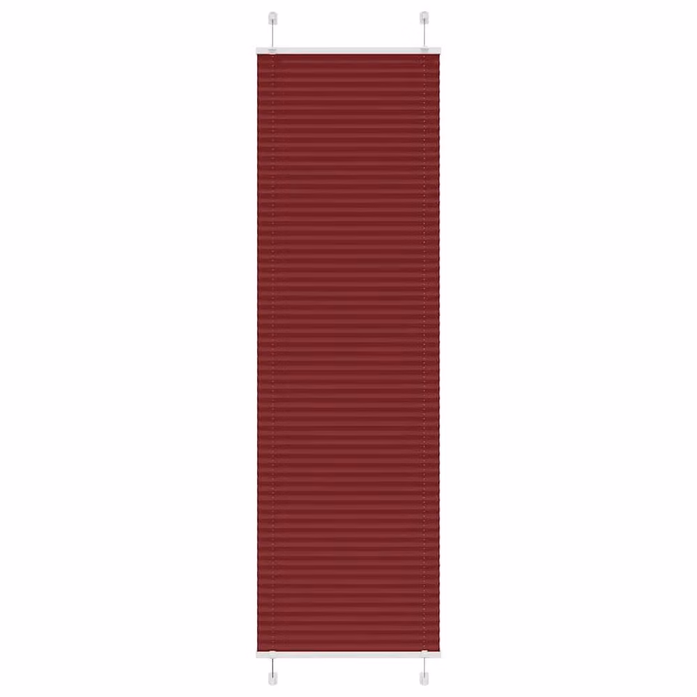 Berkfield Home Single Pleat Blind in Bordeaux Red, Polyester, W: 65 cm, H: 200 cm – 2