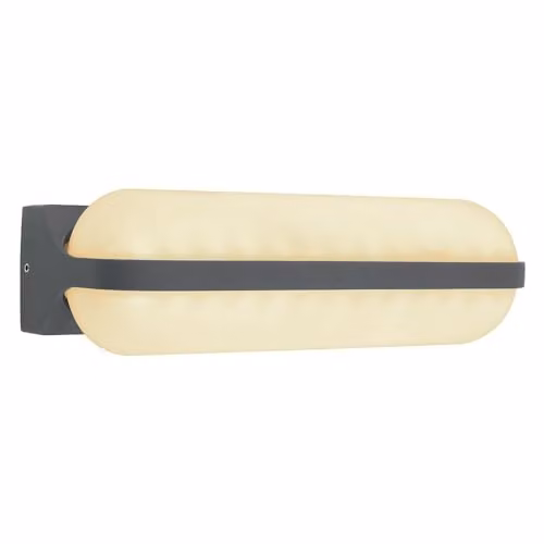 Netlighting Globo Lighting LED Outdoor Up Down Wall Light Anthracite, L 26 x W 10 x H 6.1 cm