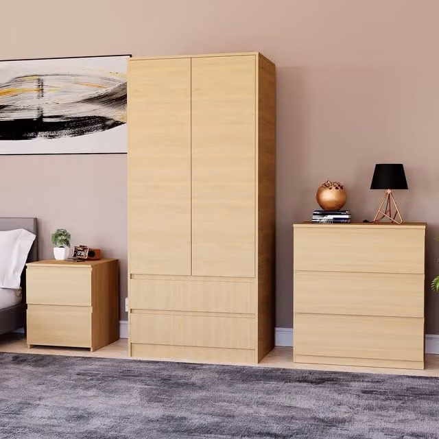 Vida Designs Denver Bedroom Set in Brown – 1
