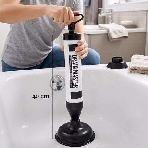 Orsina Unique Drain Master Multi Drain Pump Plunger in Black, W/D/H: 40 x 6 x 6 cm – 2