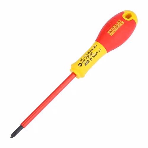 Stanley FatMax VDE Insulated Phillips Screwdriver, Yellow and Multicolour – 1