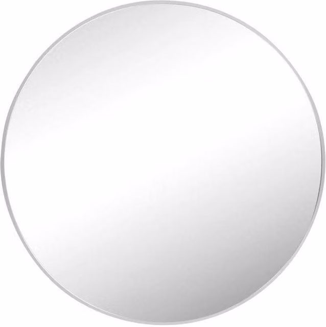 Nielsen Design Acton Round Metal Frame Wall Mirror in Silver, Diameter: 80 cm – 1