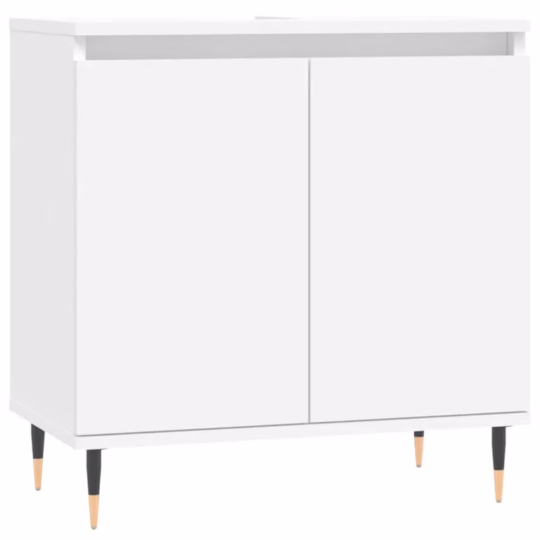 Berkfield Home White Bathroom Cabinet W: 58 cm, D: 33 cm, H: 60 cm