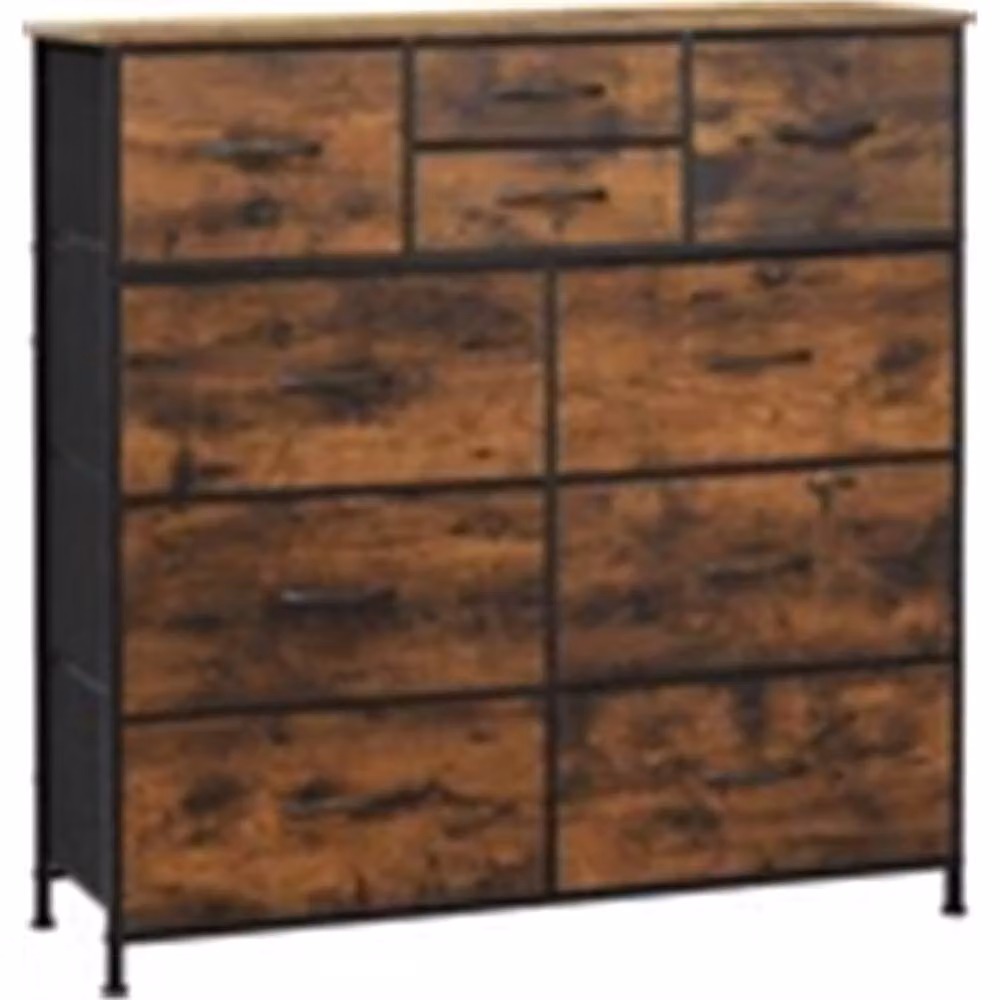 Nordara 10 Drawer Bedroom Storage Chest in Brown, Width: 100 cm – 6
