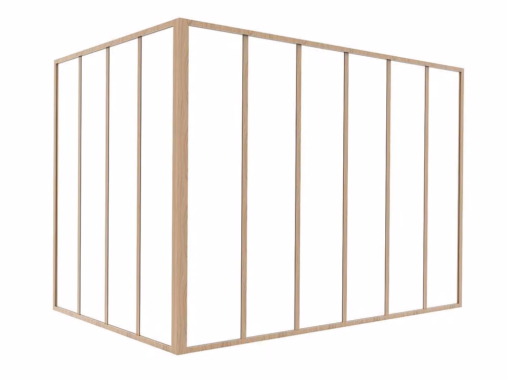 Vente-unique Corner Workshop Crittall-Style Aluminium Window in Light Oak, W: 180 cm x H: 130 cm – 2