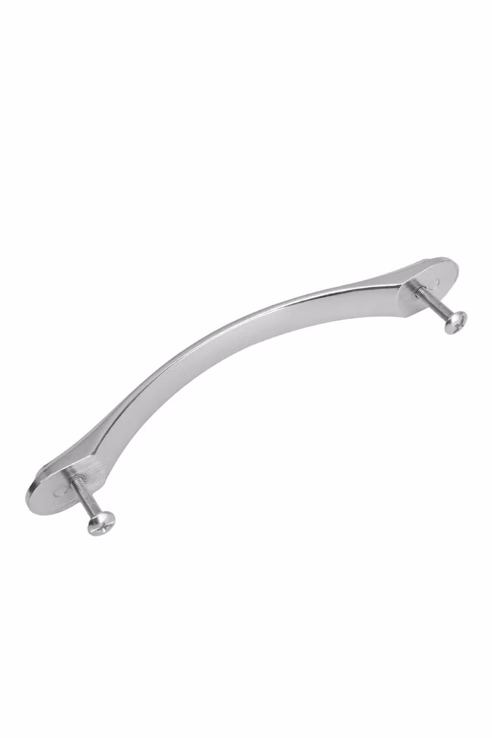 Living and Home 2-Piece Silver Polished Aluminium Bow Cabinet Handles and Drawer Pulls, Hole Centre: 96 mm – 3