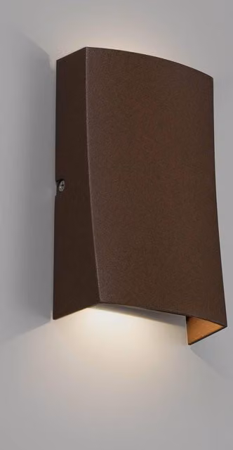 Netlighting Nairobi Outdoor LED Up Down Wall Light, Brown, 6W, 3000K Warm White, IP54 – 3