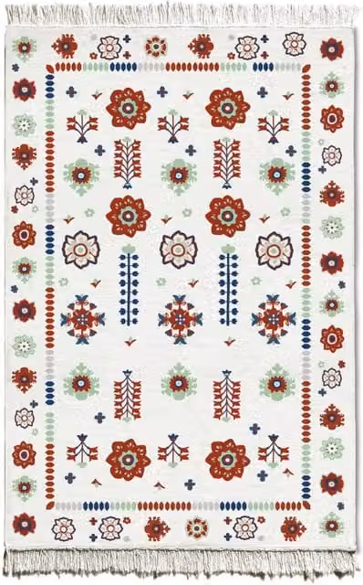 The Mia UK Reversible Boho Multicolour Kilim Rug, W: 180 cm, D: 120 cm