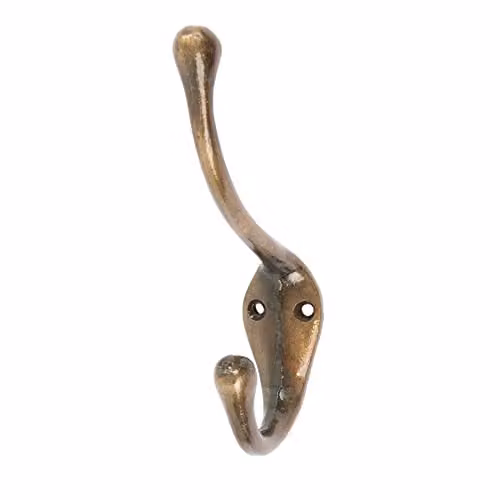 Hammer and Tongs Gold Metal Hook, H: 140mm x W: 30mm