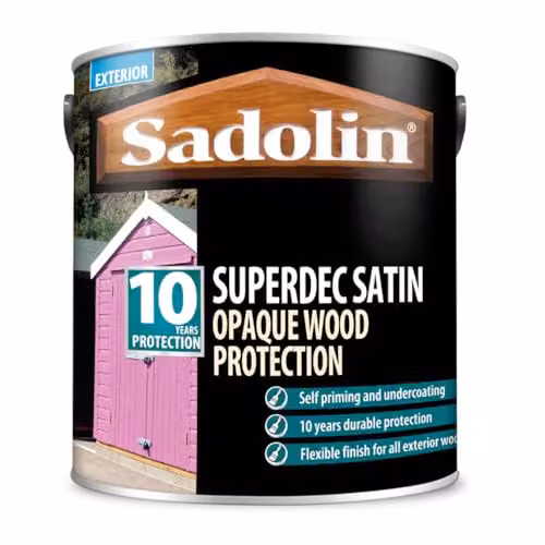Sadolin Superdec Opaque Wood Protection, White Satin, 1 l – 2