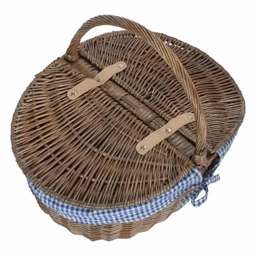 Red Hamper EH001B Oval Wicker Picnic Basket with Antique Wash Finish – 2