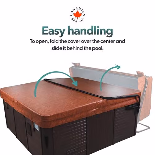Canadian Spa Co. Bottom Mount Hot Tub Cover Lifter in Black Aluminium – 3