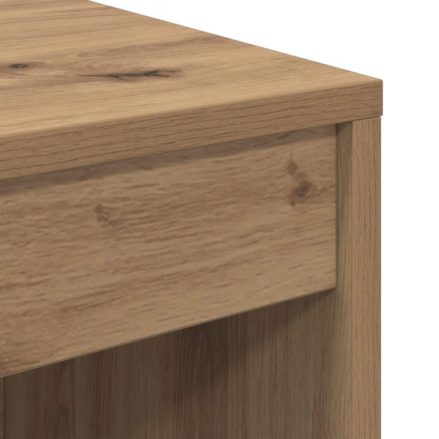 Berkfield Modern Writing Desk with Storage in Artisan Oak Brown – 4