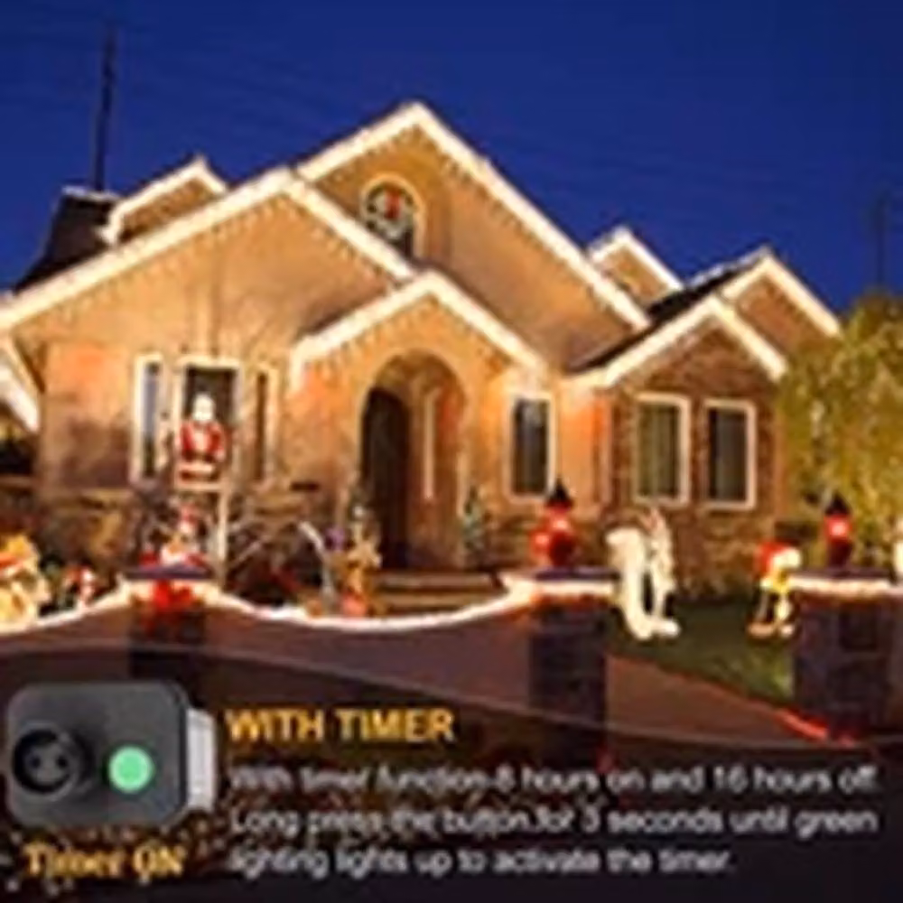 Havendro Warm White 800 LED Icicle Lights, 20m Connectable Outdoor Christmas Decor – 3
