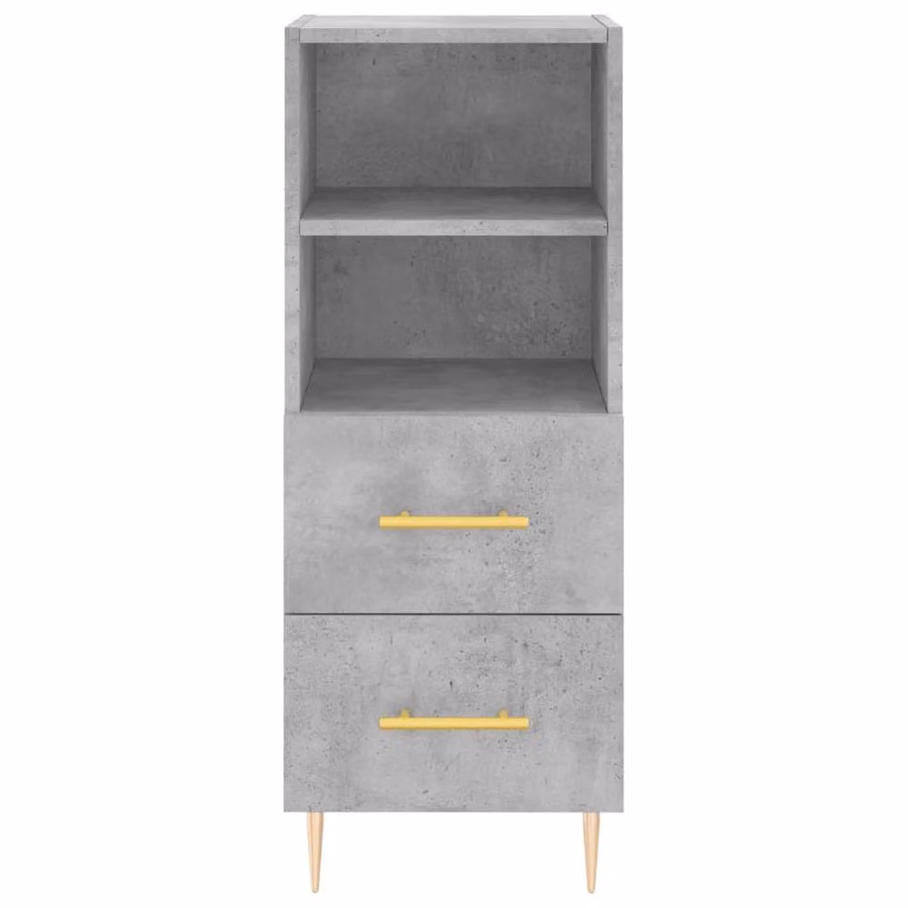 Berkfield Home Concrete Grey Sideboard in Engineered Wood, W/D/H: 34.5 x 34 x 90 cm – 2