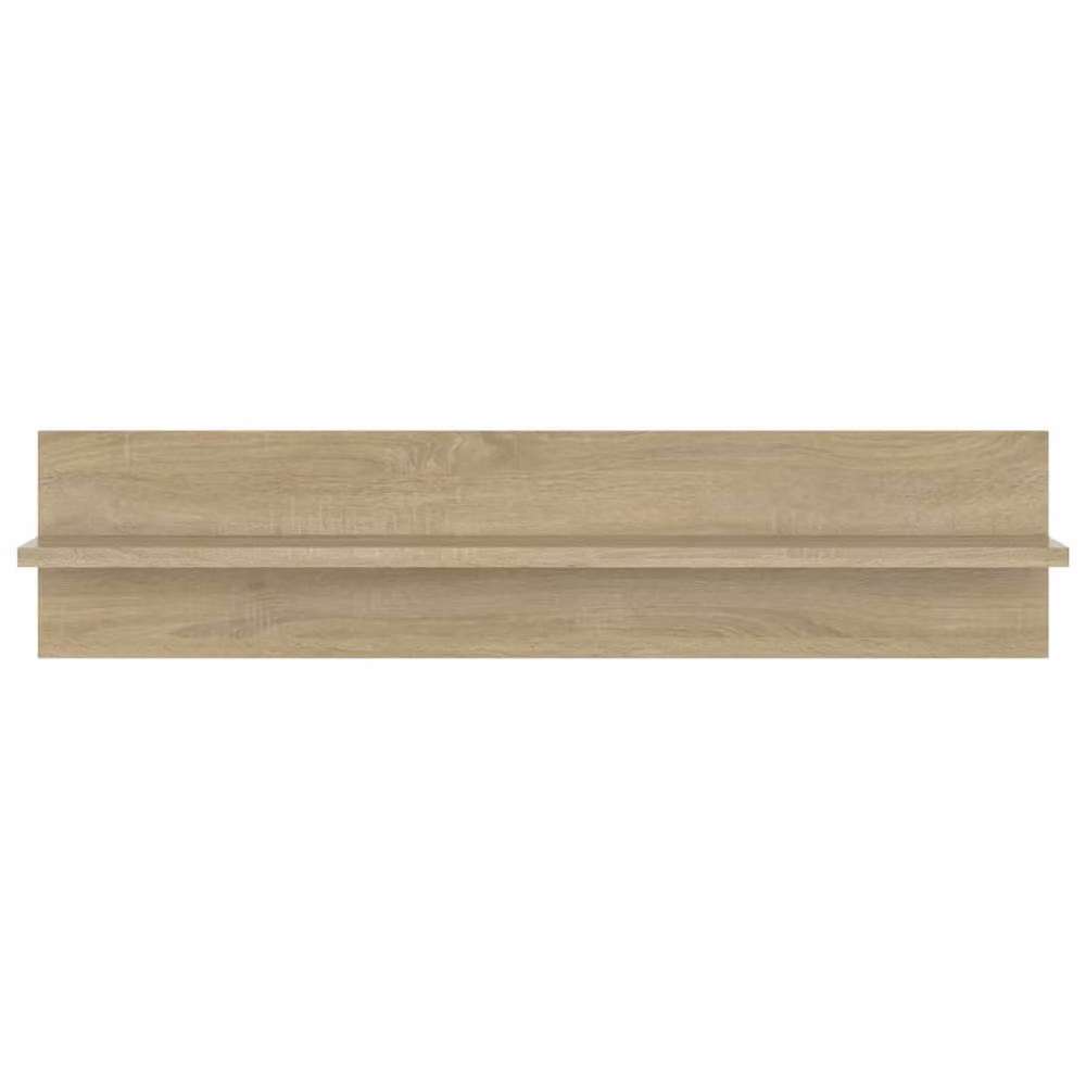 Berkfield Home Wall Shelf 2-Piece Set in Sonoma Oak, Light Tan Engineered Wood, W: 80 cm, D: 18 cm, H: 11.5 cm – 3