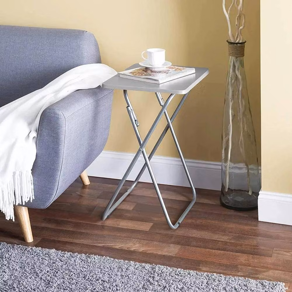 FLAVORA Grey Folding Wooden Garden Snack Table – 3