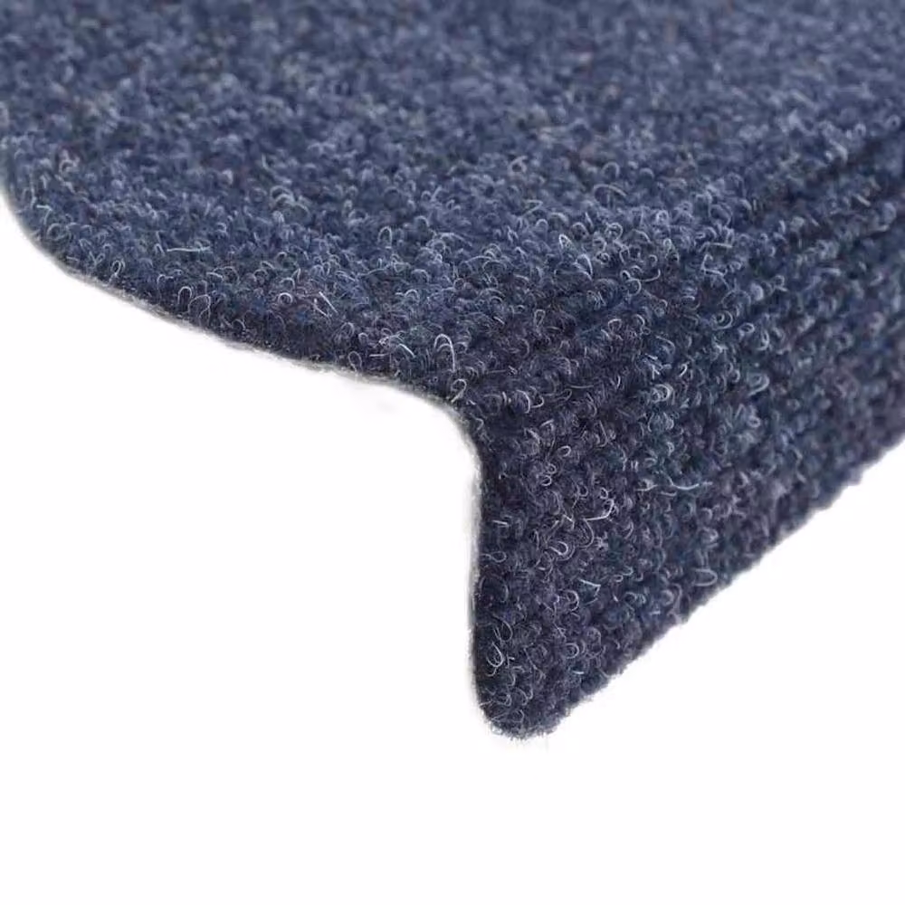 Berkfield Home 15 Piece Self-Adhesive Needle Punch Stair Mats, Blue, W/D/H: 65 x 21 x 4 cm – 4