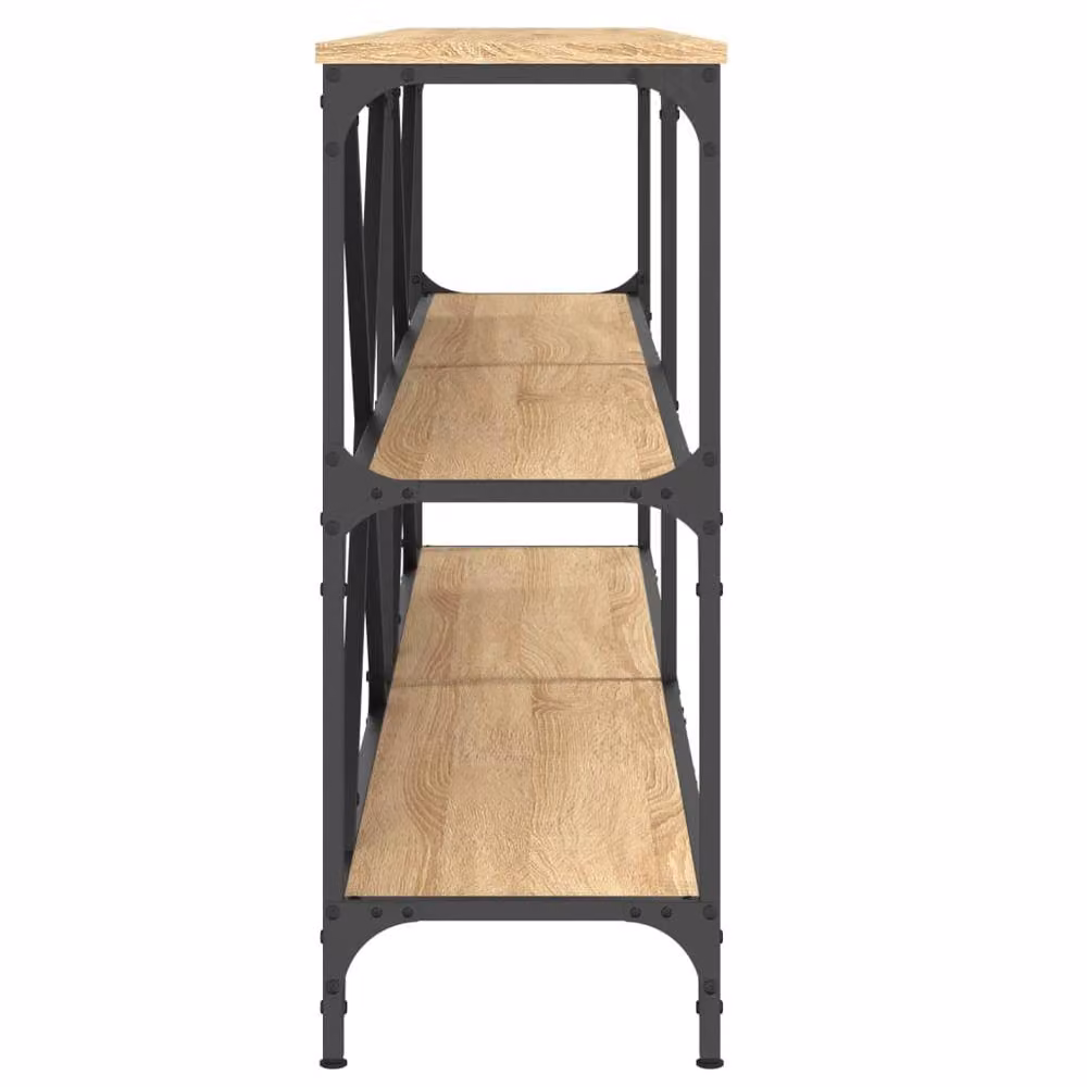 Berkfield Home Sonoma Oak Console Table in Brown, W/D/H: 180 x 30 x 75 cm – 3