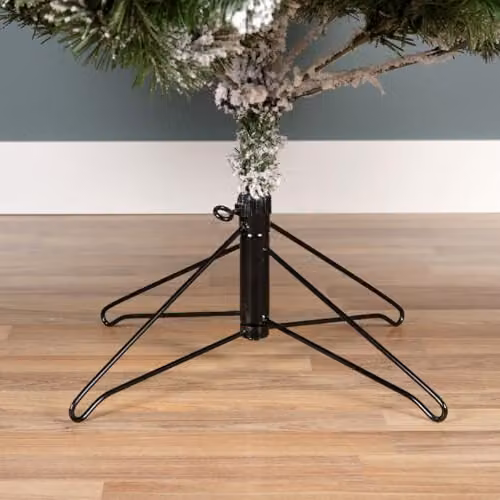 Kaemingk Snowy Imperial Pine Artificial Christmas Tree in White and Green, Height: 120 cm – 3
