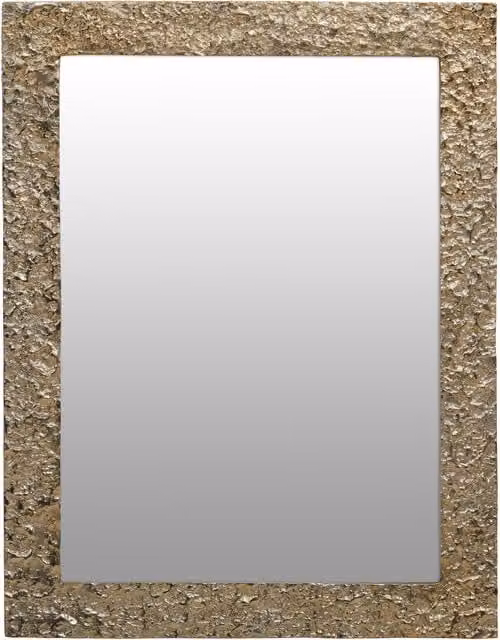 Fifty Five South Brussels Rectangular Vintage Wall Mirror in Silver and Gold Finish