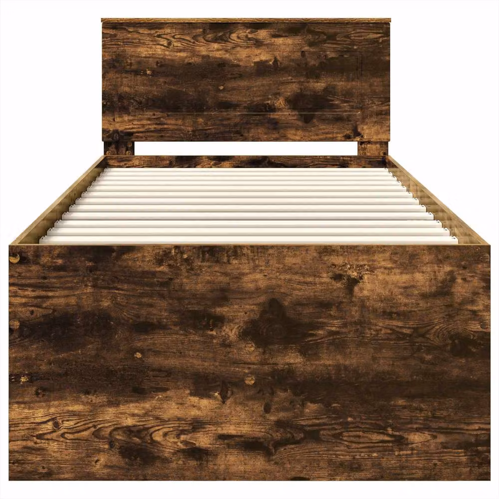 Berkfield Home Modern Manual Daybed in Smoked Oak and Black, W/D/H: 75 x 190 cm – 3
