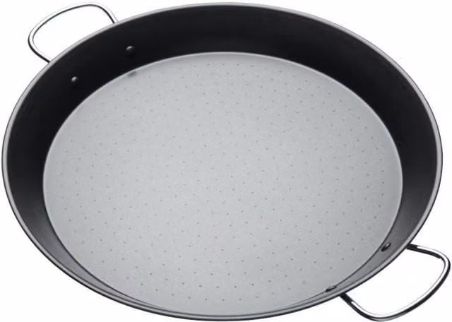 KitchenCraft Mediterranean Non-Stick Carbon Steel Paella Pan, Grey, Diameter: 38.5 cm – 1