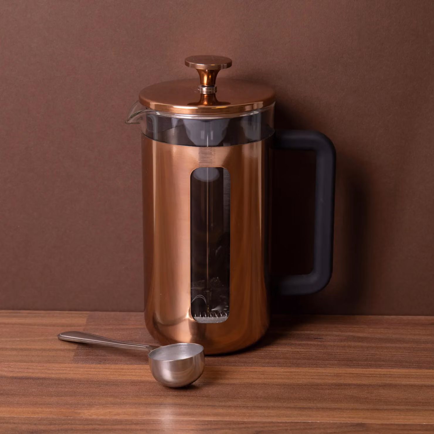 La Cafetiere Pisa 8-Cup Copper and Bronze Cafetiere Set with Stainless Steel Coffee Measuring Scoop – 2