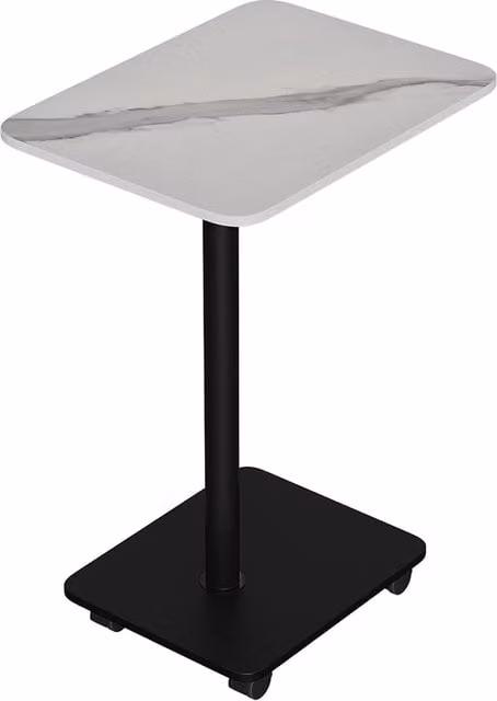 THE HOT SALE C Shaped Side Table with Wheels in White and Black