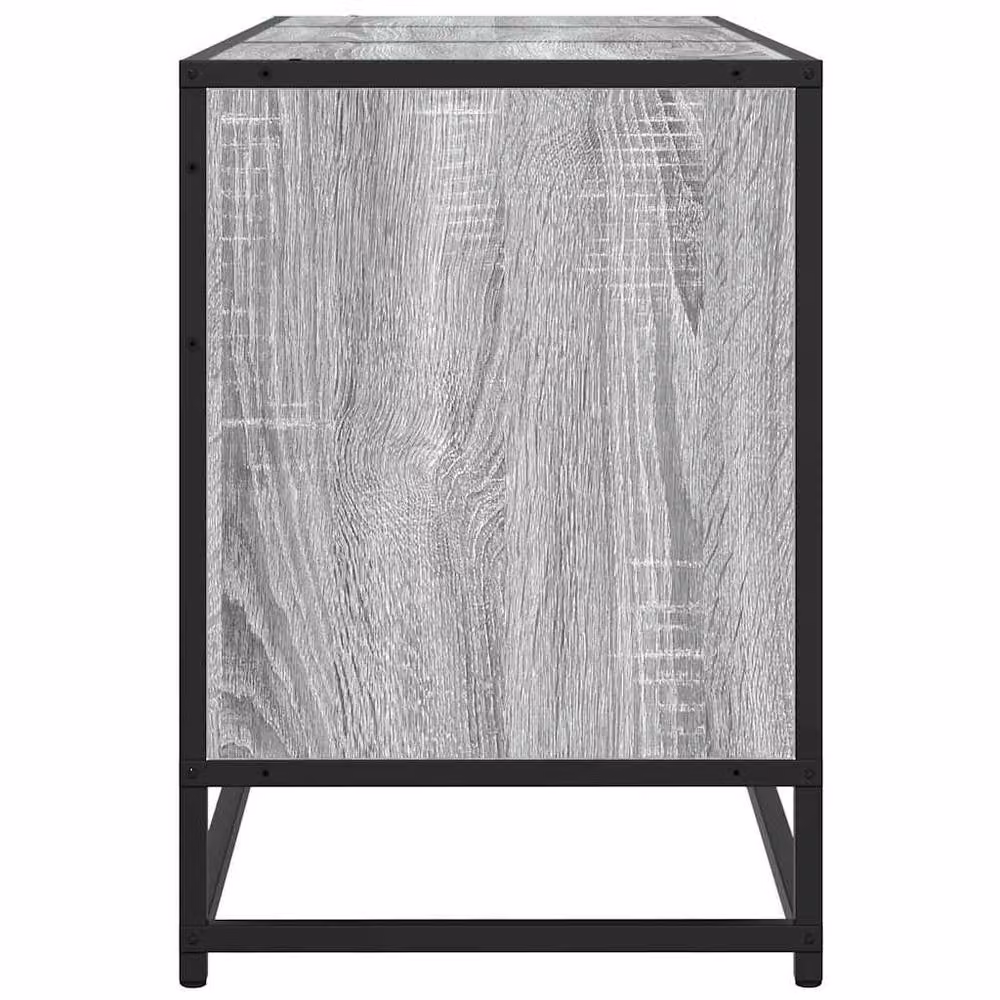 Berkfield Home Grey Sonoma Industrial TV Cabinet in Engineered Wood and Metal, W/D/H: 150 x 35 x 41 cm – 3