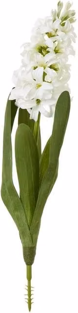 Hill Interiors Hyacinth Stem Artificial Plant in White – 1
