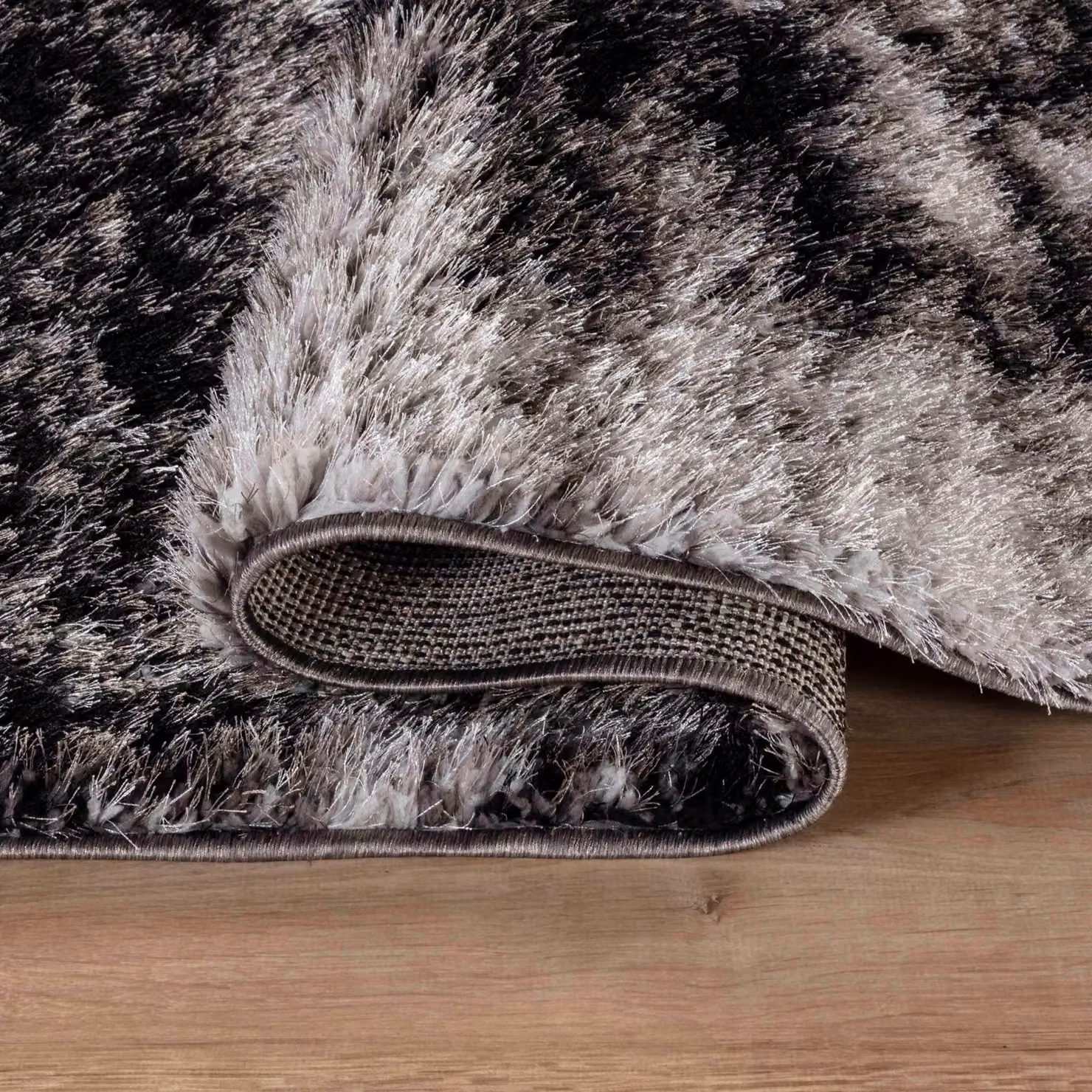 Desire Rugs Modern Abstract Shaggy Area Rug in Grey, W/D/H: 120 x 170 x 5 cm – 3
