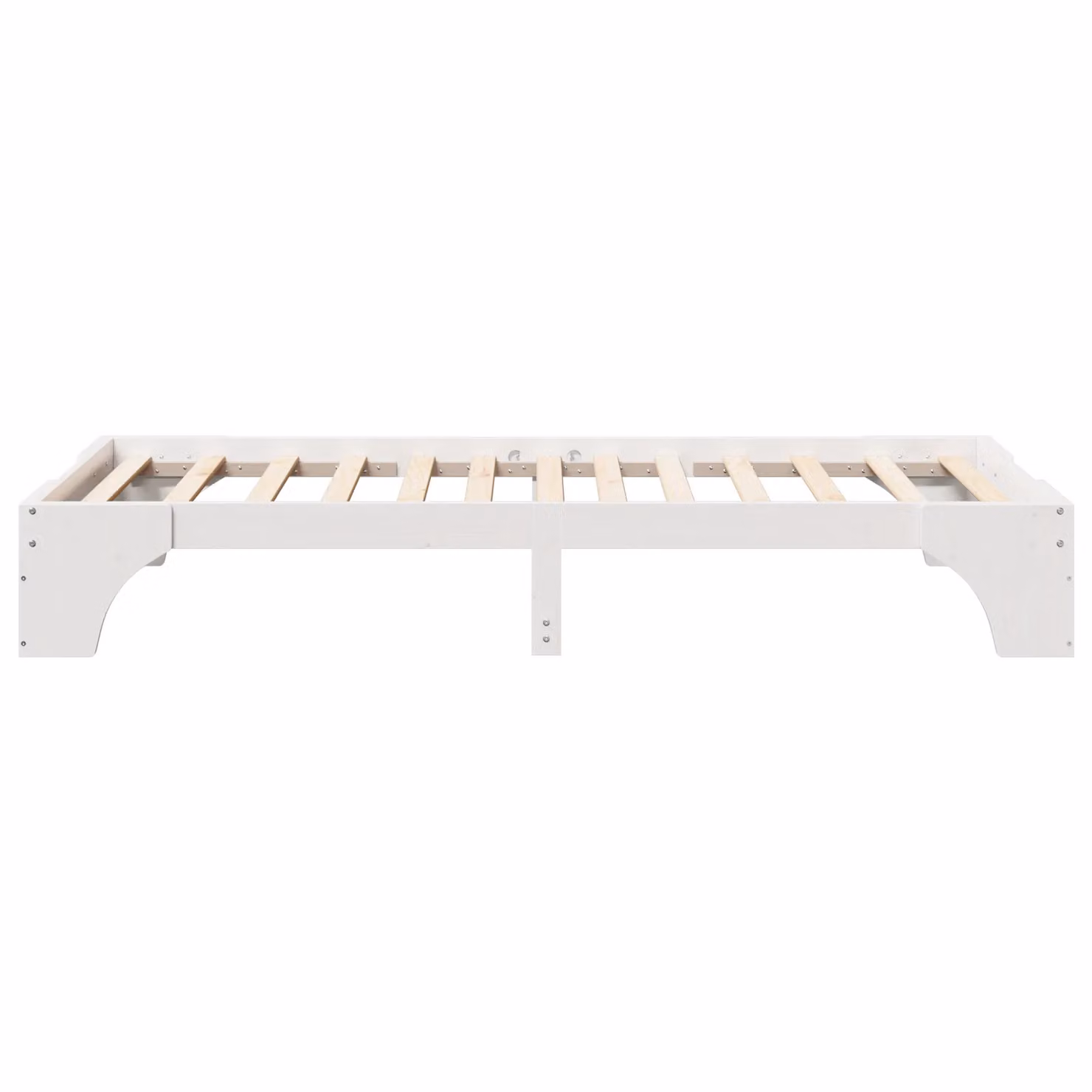 Berkfield Home Minimalist Solid Wood Bed Frame in White, W/D/H: 90 x 200 cm – 2