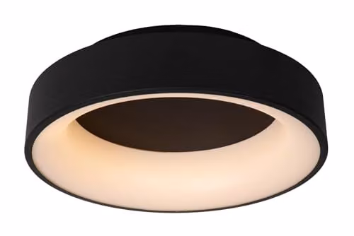 Lucide Mirage Dimmable LED Flush Ceiling Light, Black, Diameter: 38 cm
