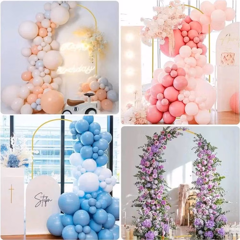 SPETLEK Gold Metal Round Wedding Arch Frame, W 100 cm x H 100 cm – 2
