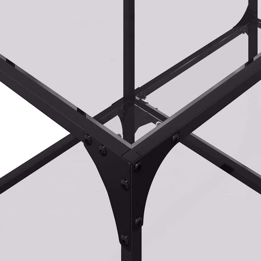 Berkfield Home Modern Rectangular Coffee Table with Transparent Glass Top and Black Steel Frame, W: 78.5 cm, D: 40 cm, H: 40 cm – 5