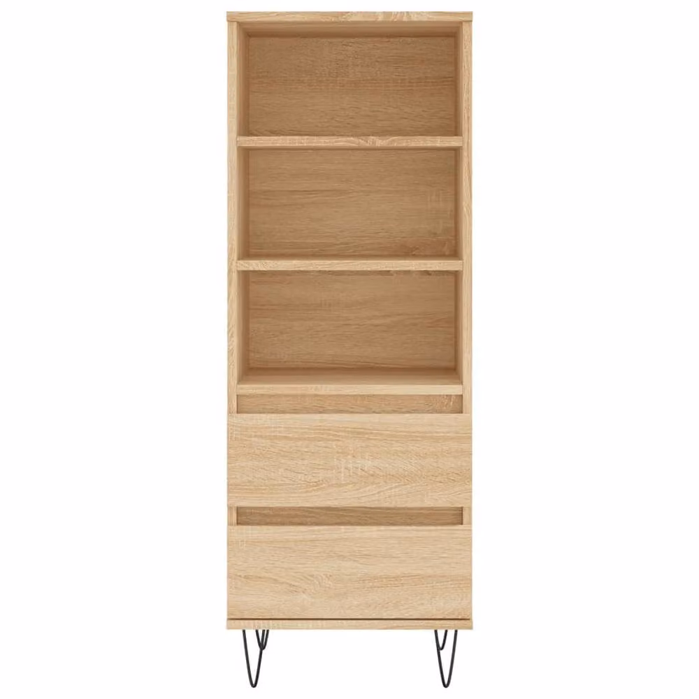 Berkfield Home Sonoma Oak Highboard in Light Oak, W/D/H: 40 x 36 x 110 cm – 3