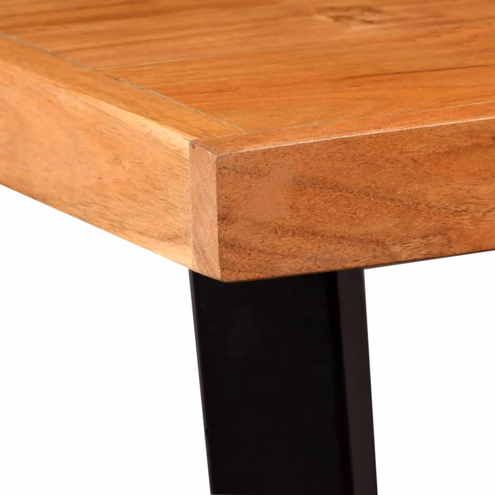Berkfield Home Beautiful Bar Table in Brown Solid Acacia Wood, W/D/H: 60 x 60 x 107 cm – 4